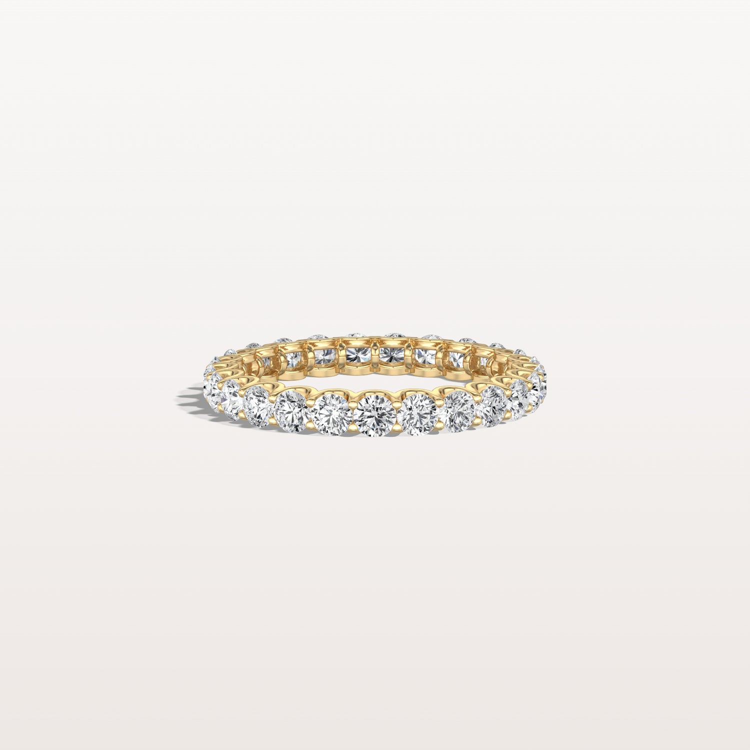 1.9CTW Lab Diamond U Prong Eternity Ring in 14K Solid Gold/Platinum - Rings