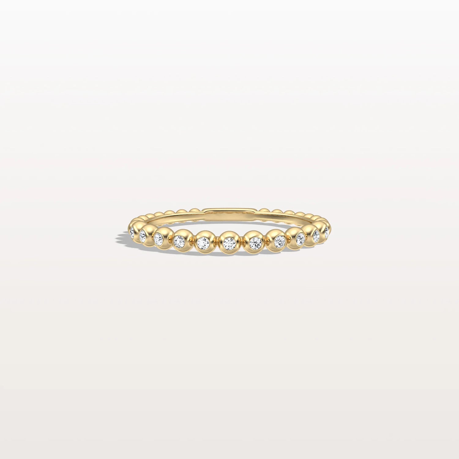 Half Eternity Lab Grown Diamond Ring In 14K Solid Gold/Platinum - Rings