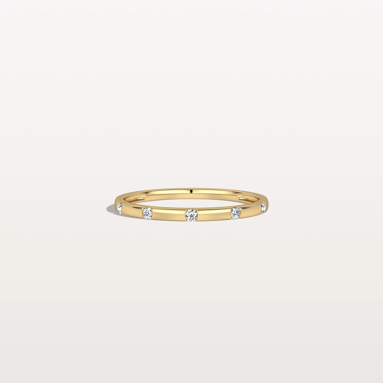 Lab Grown Diamond Dainty Stacking Ring with Lab Diamonds - Rings