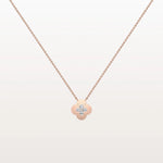 Lab Grown Diamond Clover Necklace in 14K Solid Gold/Platinum - Necklaces