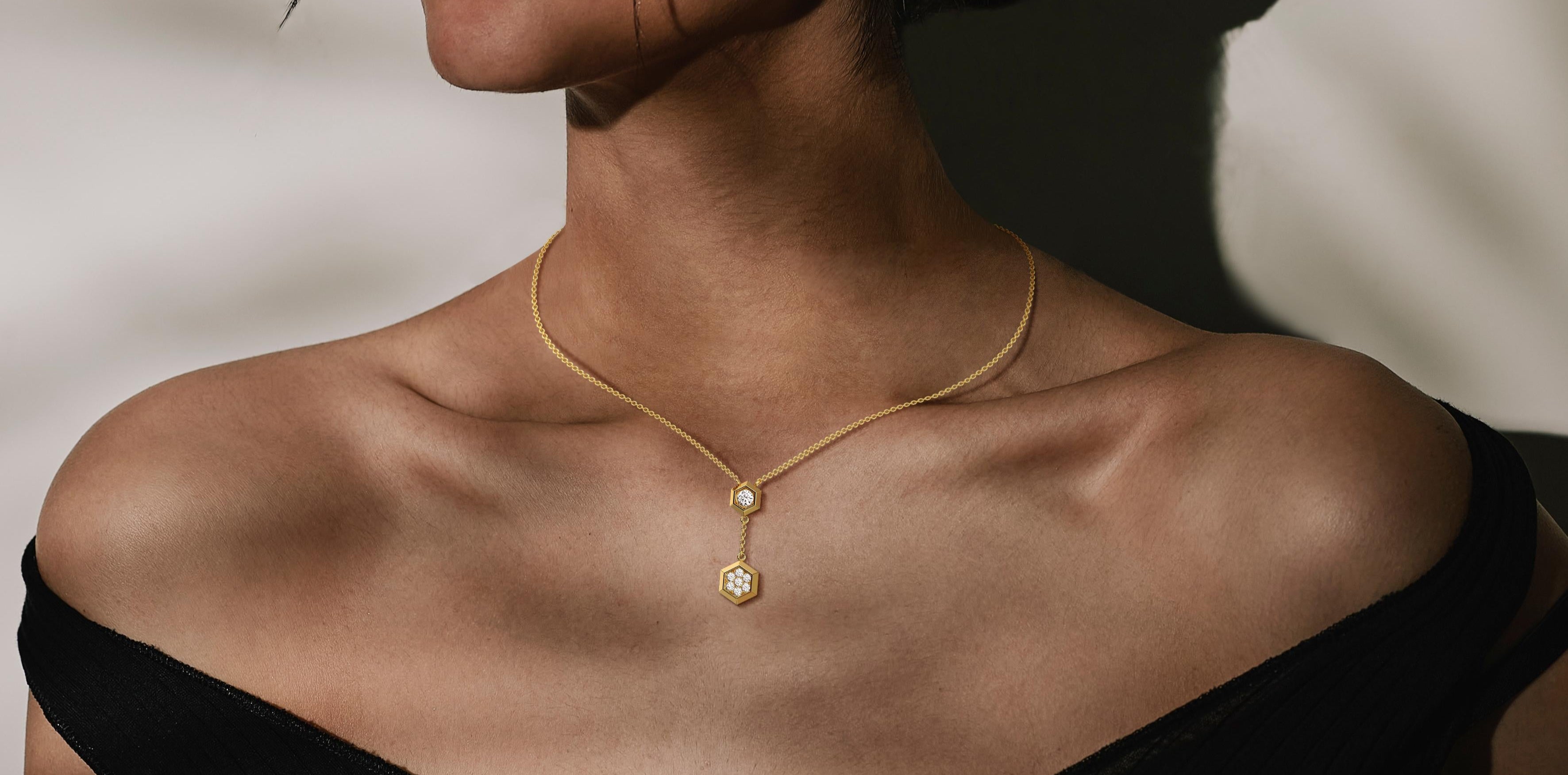 Lariat diamond necklace