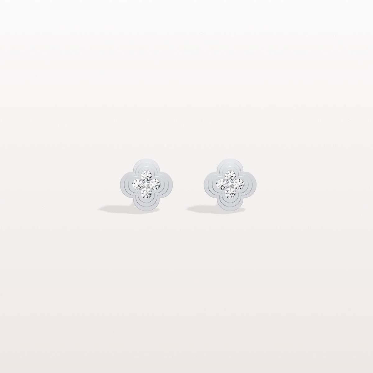Lab Diamond Four Leaf Clover Studs Earrings - Earrings