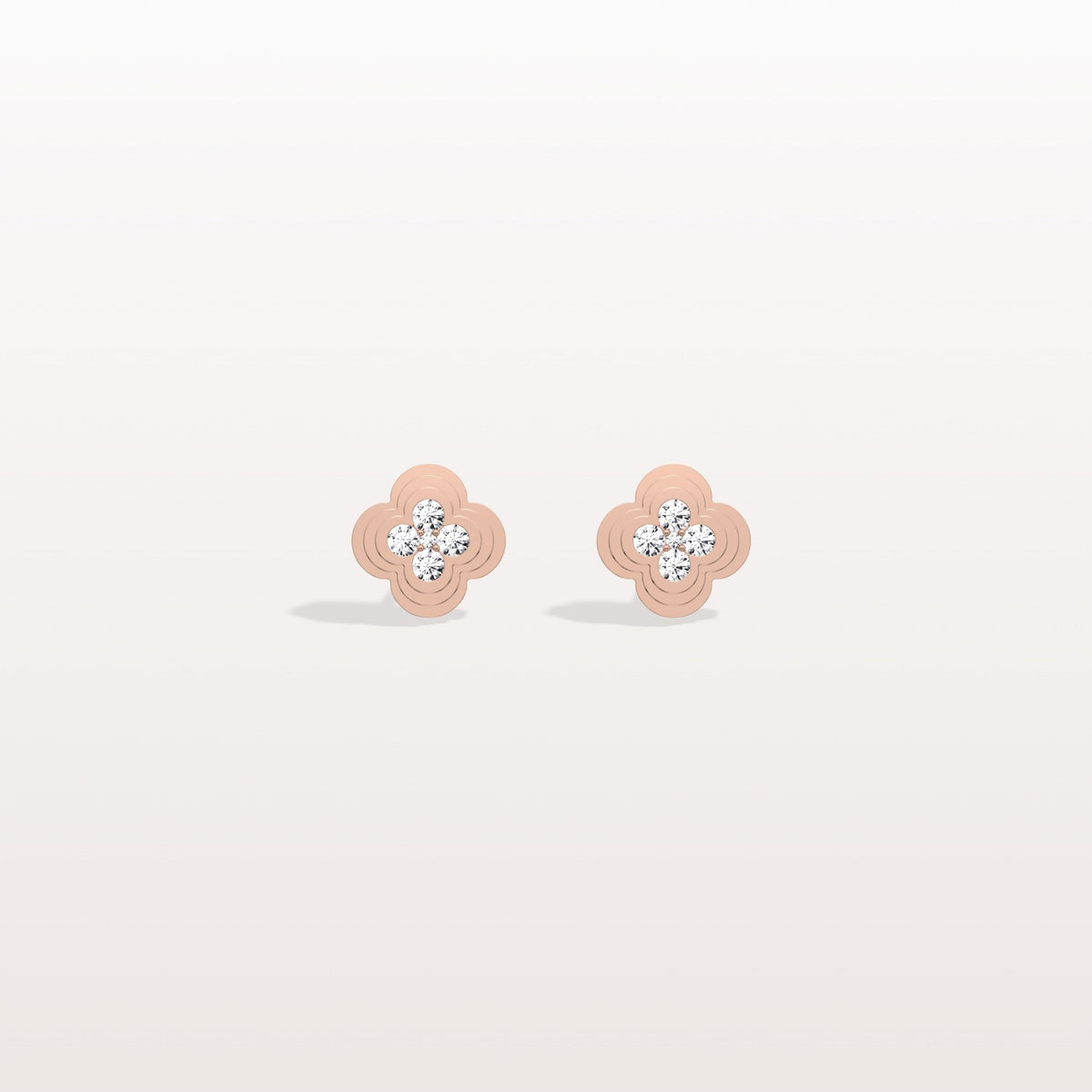 Lab Diamond Four Leaf Clover Studs Earrings - Earrings