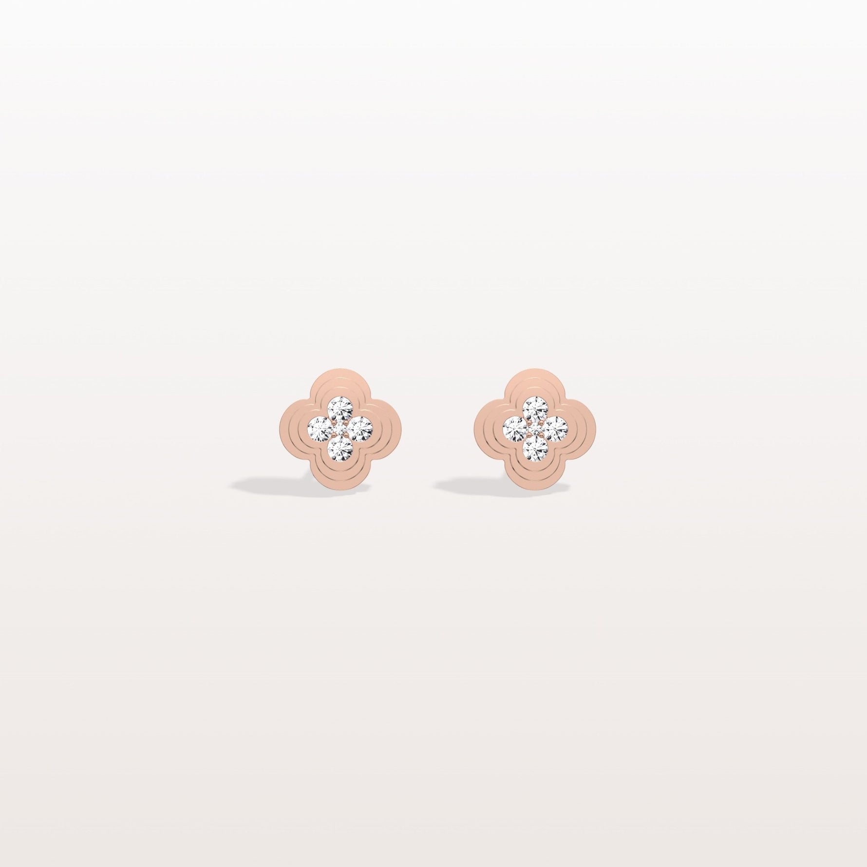 Lab Diamond Four Leaf Clover Studs Earrings - Earrings