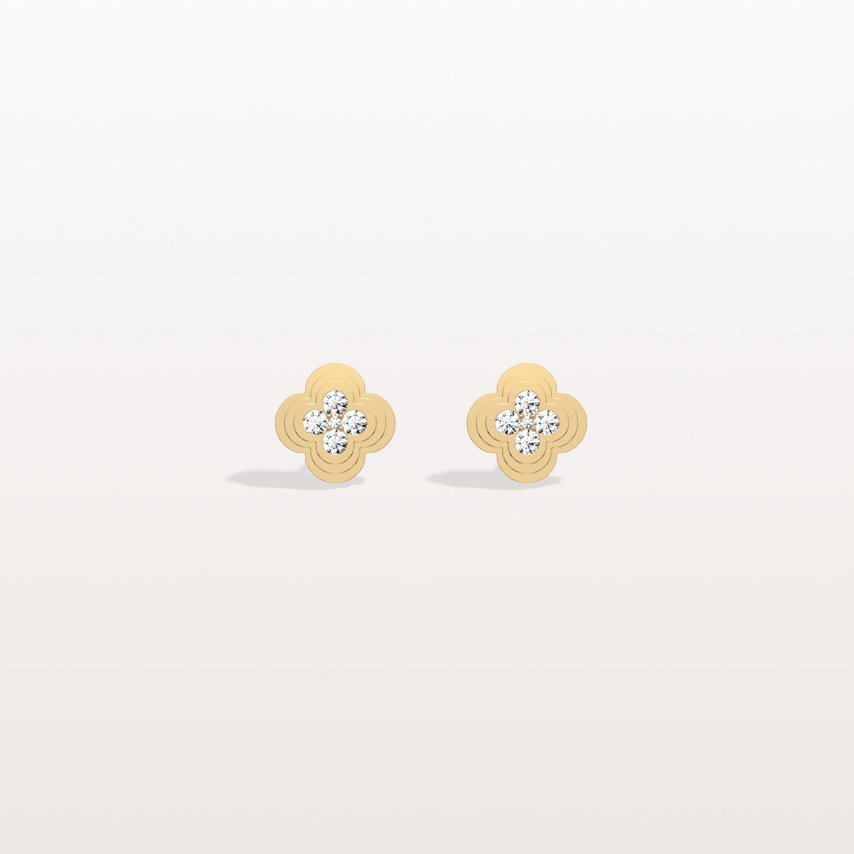 Lab Diamond Four Leaf Clover Studs Earrings - Earrings
