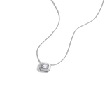 0.5CT Emerald Cut Lab Diamond Octagon Pendant Necklace - Necklaces