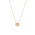 0.5CT Emerald Cut Lab Diamond Octagon Pendant Necklace - Necklaces