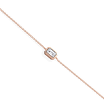 0.15CT Emerald Cut Lab Grown Diamond Chain Bracelet - Bracelets