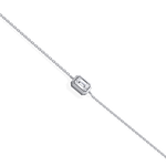 0.15CT Emerald Cut Lab Grown Diamond Chain Bracelet - Bracelets
