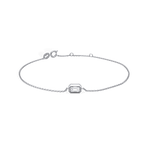 0.15CT Emerald Cut Lab Grown Diamond Chain Bracelet - Bracelets