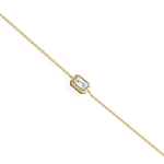 0.15CT Emerald Cut Lab Grown Diamond Chain Bracelet - Bracelets