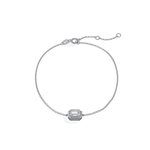 0.5CT Emerald Cut Lab Grown Diamond Chain Bracelet - Bracelets