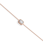 0.5CT Emerald Cut Lab Grown Diamond Chain Bracelet - Bracelets