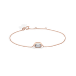 0.5CT Emerald Cut Lab Grown Diamond Chain Bracelet - Bracelets