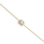 0.5CT Emerald Cut Lab Grown Diamond Chain Bracelet - Bracelets
