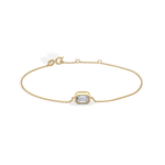 0.5CT Emerald Cut Lab Grown Diamond Chain Bracelet - Bracelets