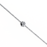 Hexagon Lab Grown Diamond Chain Bracelet in 14K Solid Gold/Platinum - Bracelets