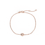 Hexagon Lab Grown Diamond Chain Bracelet in 14K Solid Gold/Platinum - Bracelets