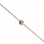 Hexagon Lab Grown Diamond Chain Bracelet in 14K Solid Gold/Platinum - Bracelets