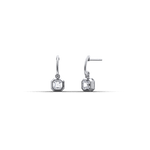 1CTW Asscher Cut Lab Dimaond Bezel Octagon Drop Earring - 