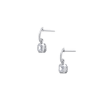 1CTW Asscher Cut Lab Dimaond Bezel Octagon Drop Earring - 