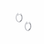 0.22CTW Lab Grown Diamond Hoop Earrings In 14K Solid Gold/Platinum - 
