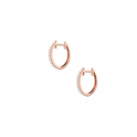 0.22CTW Lab Grown Diamond Hoop Earrings In 14K Solid Gold/Platinum - 