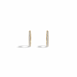 0.22CTW Lab Grown Diamond Hoop Earrings In 14K Solid Gold/Platinum - 