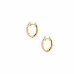 0.22CTW Lab Grown Diamond Hoop Earrings In 14K Solid Gold/Platinum - 