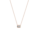 0.5CT Lab Grown Diamond Bezel Set Pendant Neckalce In 14K Solid Gold/Platinum - Necklaces