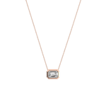 1CT Lab Grown Diamond Bezel Set Pendant Neckalce In 14K Solid Gold/Platinum - Necklaces