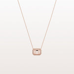 1CT Lab Grown Diamond Bezel Set Pendant Neckalce In 14K Solid Gold/Platinum - Necklaces