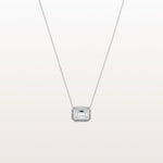 1CT Lab Grown Diamond Bezel Set Pendant Neckalce In 14K Solid Gold/Platinum - Necklaces