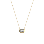 1CT Lab Grown Diamond Bezel Set Pendant Neckalce In 14K Solid Gold/Platinum - Necklaces