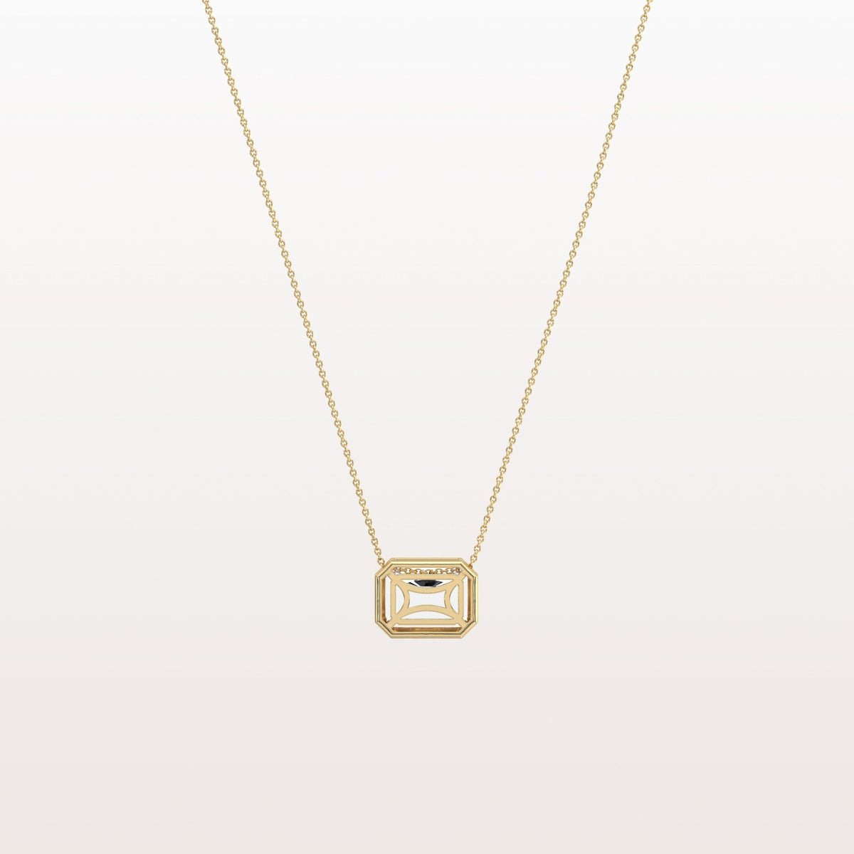 1CT Lab Grown Diamond Bezel Set Pendant Neckalce In 14K Solid Gold/Platinum - Necklaces