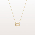 1CT Lab Grown Diamond Bezel Set Pendant Neckalce In 14K Solid Gold/Platinum - Necklaces