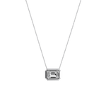 2CT Lab Grown Diamond Bezel Set Pendant Neckalce In 14K Solid Gold/Platinum - Necklaces