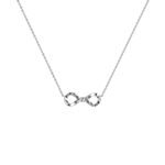 Lab Diamond Infinity Necklace In 14K Solid Gold/Platinum - 