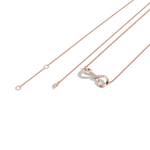 Lab Diamond Infinity Necklace In 14K Solid Gold/Platinum - 