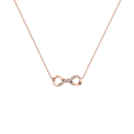 Lab Diamond Infinity Necklace In 14K Solid Gold/Platinum - 