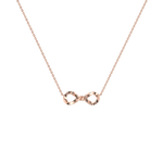 Lab Diamond Infinity Necklace In 14K Solid Gold/Platinum - 