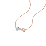 Lab Diamond Infinity Necklace In 14K Solid Gold/Platinum - 
