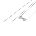 Lab Diamond Infinity Necklace In 14K Solid Gold/Platinum - 