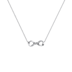 Lab Diamond Infinity Necklace In 14K Solid Gold/Platinum - 
