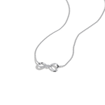 Lab Diamond Infinity Necklace In 14K Solid Gold/Platinum - 