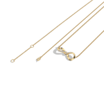 Lab Diamond Infinity Necklace In 14K Solid Gold/Platinum - 