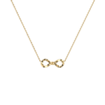 Lab Diamond Infinity Necklace In 14K Solid Gold/Platinum - 
