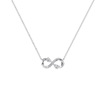 0.29CTW Lab Diamond Infinity Necklace In 14K Solid Gold/Platinum - 