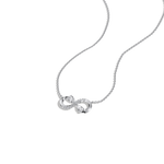 0.29CTW Lab Diamond Infinity Necklace In 14K Solid Gold/Platinum - 