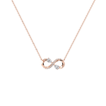 0.29CTW Lab Diamond Infinity Necklace In 14K Solid Gold/Platinum - 